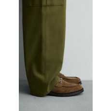 ZARA 자라 남성 포멀 슈즈 스니커즈 레더 가죽 버클 로퍼 - 토프 그레이 180253