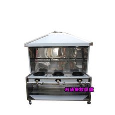 利通餐飲設備 3口炒台 快速爐 附不鏽鋼煙罩, 詳見包裝