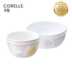 코렐 목련 한국형밥공기 2P + 한국형국대접 세트, 1세트, 혼합