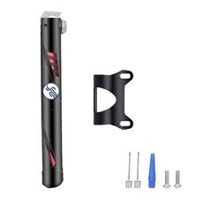 PGC1002 휴대용 자전거펌프 볼펌프 거치대포함, 레드, 1개