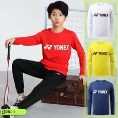 優乃氪長袖羽球服 Youex 優乃氪羽球衣 男生 女生 兒童羽球服 情侶 親子 短T 團隊運動服 桌球服 B0 316, 男款紅色,M, 1個