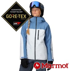Marmot 女單件式GT連帽透氣保暖外套 M15852 藍灰/灰白