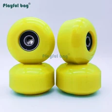 더블 롤러 스케이트 휠 베어링 라인 AMB208 포함 보드 액세서리 52x32mm 95A 세트당 4 개, [07] 1 set, 1개