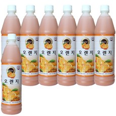 청솔 오렌지 음료 원액, 7개, 835ml