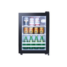 BC-58 直冷式 58L 強化玻璃門 飲料冷藏櫃 110V, 黑色冷藏冰箱58L【冷藏+氛围灯+安全鎖】