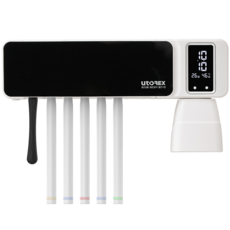 유토렉스 클리온 UV-C 칫솔 건조 온도 습도 스마트 AI 시계 더블케어 칫솔살균기