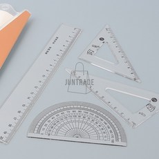 학용품 문구용자세트 삼각자 각도기 4P 학용품자 4P자세트, 본상품선택, 1