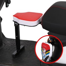 兒童機車座椅機車前置座椅，多功能寶寶安全座椅，可折疊電瓶車嬰兒座椅, 紅+單座(送座套)