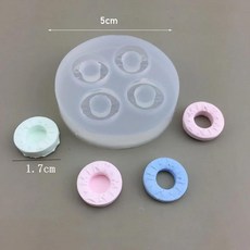 미니 치즈 모양 실리콘 금형 도넛 초콜릿 퐁당 무스 케이크 과자 베이킹 장식 DIY 비누, 1개