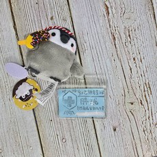 織錦 企鵝伸縮扣 護理師識別證夾 醫師學生證件扣 章魚燒抹茶巧克力香蕉款, 1個, 巧克力香蕉企鵝