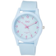 CITIZEN QQ 여성 손목시계 VS40-011 블루 방수 가벼운 우레탄 밴드 데일리 시계