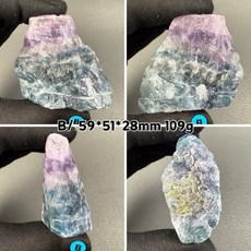晶星 天然彩螢石原礦, B/ 59*51*28mm 109g