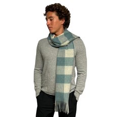 Humble Hilo 울 스카프 헤리티지 격자무늬 씨폼 블루 140694