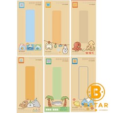 B STAR 悠遊趣系列 直式標準信封袋，可愛動物插畫設計，適合書信往來與文具收納, 1個
