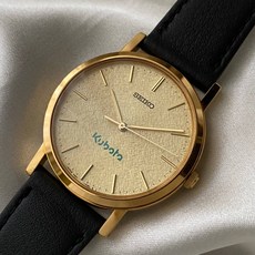 SEIKO 精工 古董錶 石英錶 金色錫箔雪花面盤, 1個