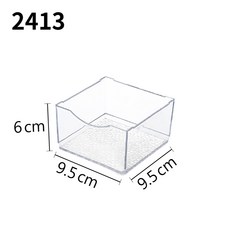 Ho覓好物 冰箱抽屜收納盒 透明壓克力零食收納盒 手把式冰箱收納整理盒, 1個, YHX2413(小正方形)