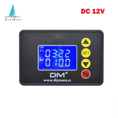 AC 110V 220V 12V 디지털 프로그래밍 가능 시간 지연 릴레이 듀얼 LCD 디스플레이 사이클 타이머 제어 스, 03 DC 12V