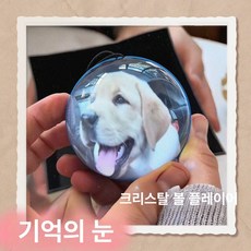 전자 크리스탈 메모리 스피어 가족과 기념품 플레이어 생일 공 비디오, 블루, 1개, 1GB