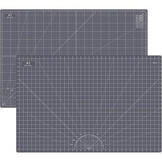 Headley Tools 45.7 x 30.5cm 18 12인치 두께의 셀프 힐링 커팅 매트 공예용 A3 회전 바느질 패브릭 퀼팅 가죽 아트 취미 프로젝트용 양면 5겹 테이블, 회색