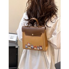 손뜨개 가방 만들기 DIY 키트 여성용, C_흰 고양이 재료 패키지, 1개