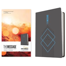 (영문도서) The Message Deluxe Gift Bible (Leather-Look Charcoal Ascension and Blue Diamonds): The Bible... Imitation Leather, NavPress Publishing Group, English, 9781641586092