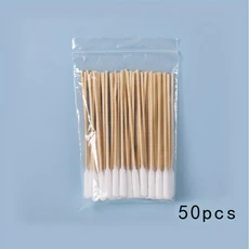 50/100/250/300/400/500/1000Pcs 애완 동물 면봉 강아지 귀 청소를위한 나무 손잡이가있는 일회용 긴 스틱, 16 50pc12cmchonwudantou