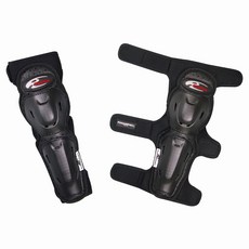 KOMINE 機車騎士護膝，透氣舒適，耐衝擊防護，彈性可調，輕量化設計，安全可靠, 黑, 1套