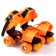 탈부착 롤러스케이트 바퀴 신발 인라인 롤러슈즈 휠, 1개, 오렌지 25 - 40 7 10세