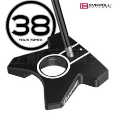 立航高爾夫零扭矩 EVNROLL 推桿 加長版 ZERO Z1CS 38吋 TOUR SPEC 中插型推桿 黑, 1個
