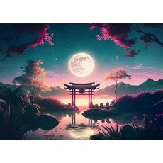 일본화 후지산 그림 포스터 캔버스 팝아트 액자 동양화 레트로 클래식 빈티지 유니크 감성, 20