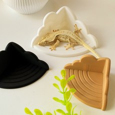 Hamdal x yayland 구름 모서리 백업 도마뱀 크레 파충류 크레스티드게코, 1개, 소,블랙