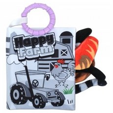 오즈토이 유아용 흑백 헝겊 꼬리 촉감책 농장 66537a-1 초점책 신생아 완구