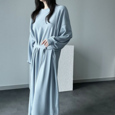 키큰녀 루즈핏 오버핏 가오리 롱 원피스 D링 벨트 꾸안꾸 빅사이즈