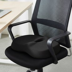 OKEE 꼬리뼈 보호 메모리폼 치질방석 엉덩이 방석, 블랙, 1개