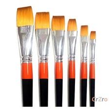 칠성당 구성 평붓 2호 12개입 미술용 납작 유화 아크릴 채색 전문가 학생용