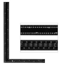 양면 직각자 400mm X 600mm, 블랙, 1개