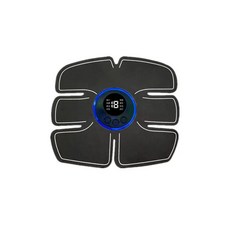 EMS 맥동 마사지기 복부 엉덩이 근육 자극 운동 보조, 블랙 충전 본체+복부 훈련 패드, 단일 모델