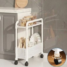 토도판다 다용도 이동식 틈새 선반, 1개, 화이트