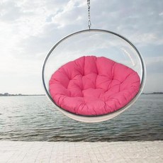 쿠션 의자 행잉 야외 실내 그네 소파 사무실용 바구니 라운드 스윙 패드, 1)40cmx40cm