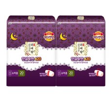 (행복가득)쏘피 귀애랑 안심숙면 420 슈퍼롱 20p, 2개, 20개입