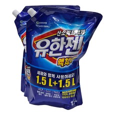 유한젠 액체형 표백제 리필, 1.5L, 2개