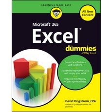 (영문도서) Microsoft 365 Excel for Dummies Paperback, English, 9781394317103