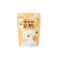 바나나 요거트볼 동결건조 큐브 부드러운 핑거푸드 3개, 16g