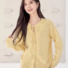 투니스 여성 트렌디 슬림핏 단색 니트 가디건