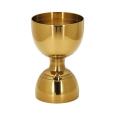 바텐딩용 프리미엄 벨 지거 1개 칵테일 지거 56.7g(2온스) 28.3g(1온스) 내부 측정 프리미엄 304 스테인리스 스틸 샷 측정 더블 지거 바 (실버 1팩), 골드