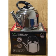 牛頭牌 百福樂 304不銹鋼 笛音茶壺 安全耐用 自動鳴笛提醒 適用多種爐具, 1個, 3L, Silver