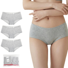블루비비by비비안 여자 면스판 스포츠 심리스 노라인 드로즈 팬티 3매입