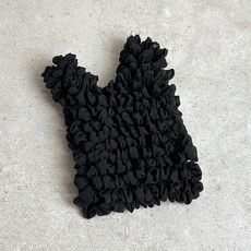 주름 장바구니, 무지블랙, 1개