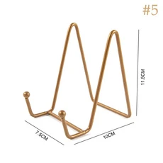 그림 이젤 금속 플레이트 스탠드 거치대 디스플레이 사진 프레임 장식 접시 탁상 예술 1 개, 05 7