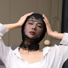 絲襪頭套性感蕾絲花邊蒙面頭套彈力全包裹面罩誘惑情調男女同款熱賣中, 黑色,花藤蕾絲全包頭套, 1個